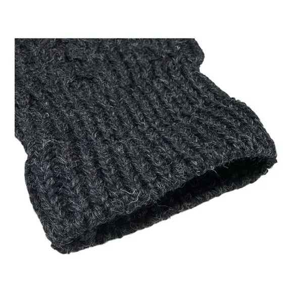 Aran Crafts Women's Gray Irish Wool Cable Knit Shawl Collar Cardigan Casual - Picture 4 of 7